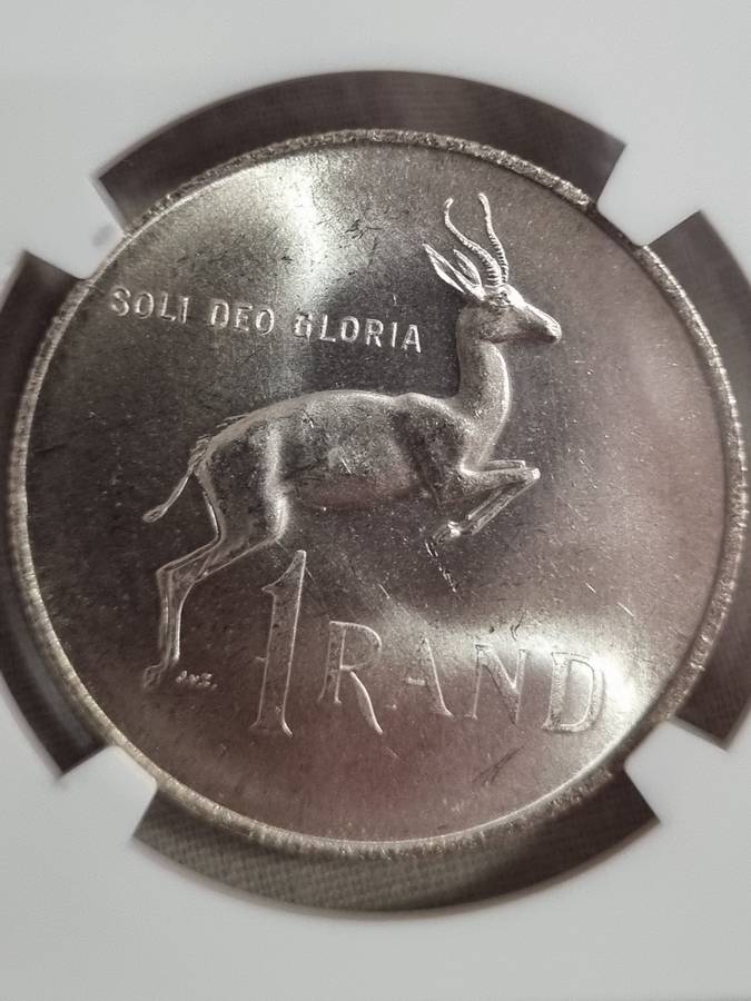 South Africa: 1968 Silver R1 English NGC MS63