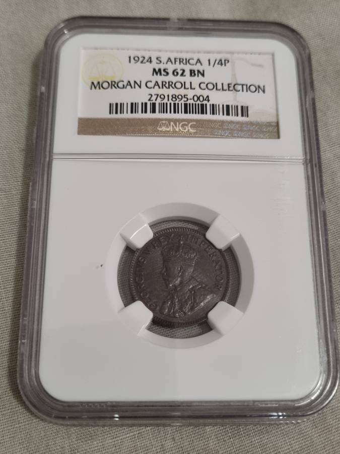 South Africa: Key Date, 1924 Union Farthing MS62BN