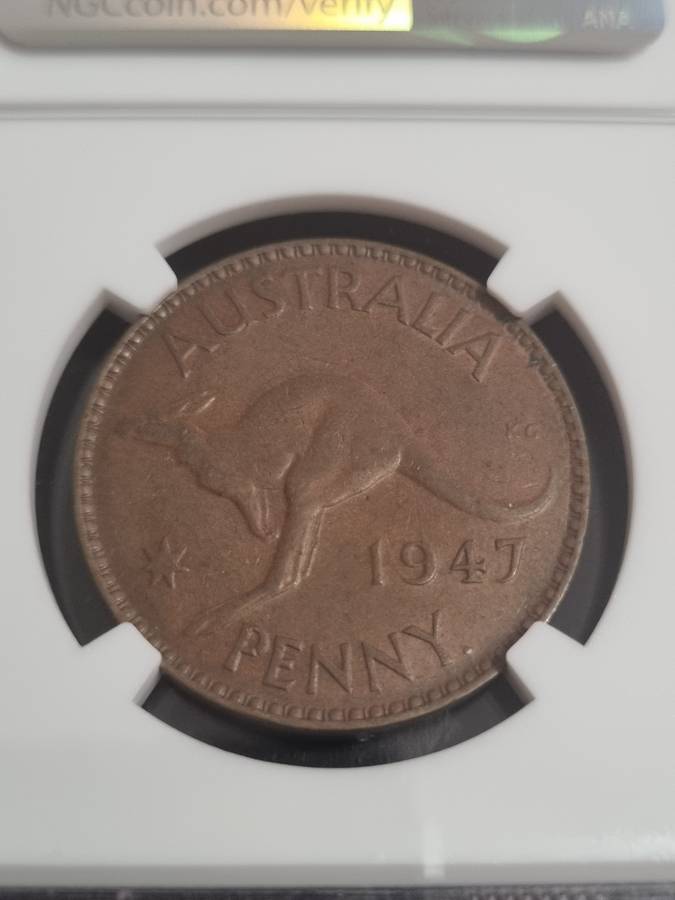 Australia: AU50BN 1947 1 Penny