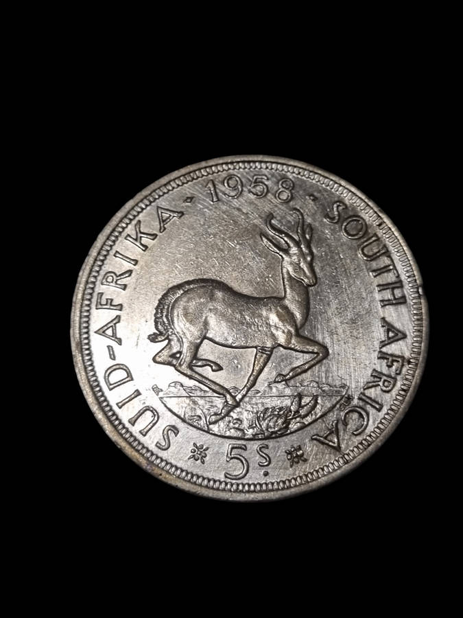 South Africa: Silver 1958 5 Shilling (Crown)