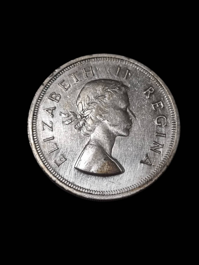South Africa: Silver 1958 5 Shilling (Crown)