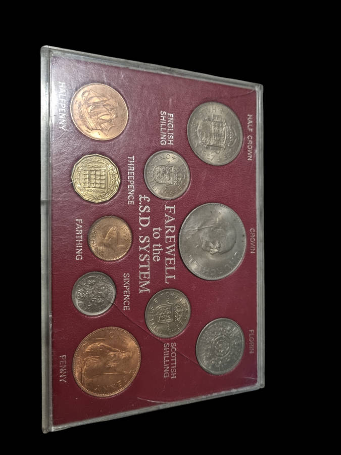 Great Britain: 1956-1967 Farewell to the Pound S.D. System Uncirculated 10 Coin Pre Decimal Coinage