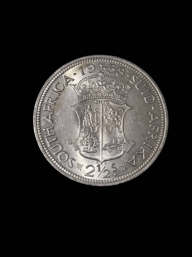 South Africa: UNC 1958 Silver Half Crown