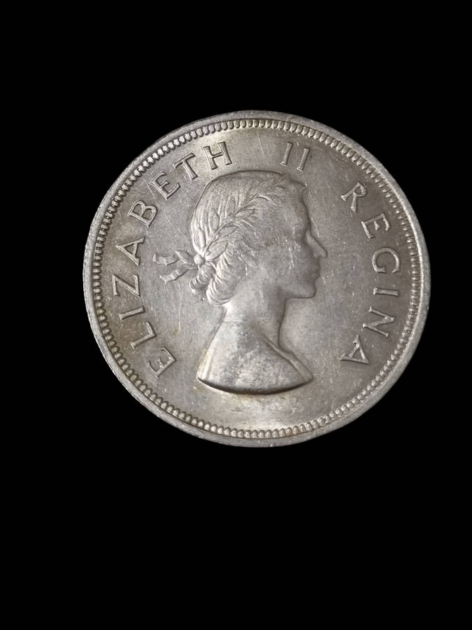 South Africa: UNC 1958 Silver Half Crown