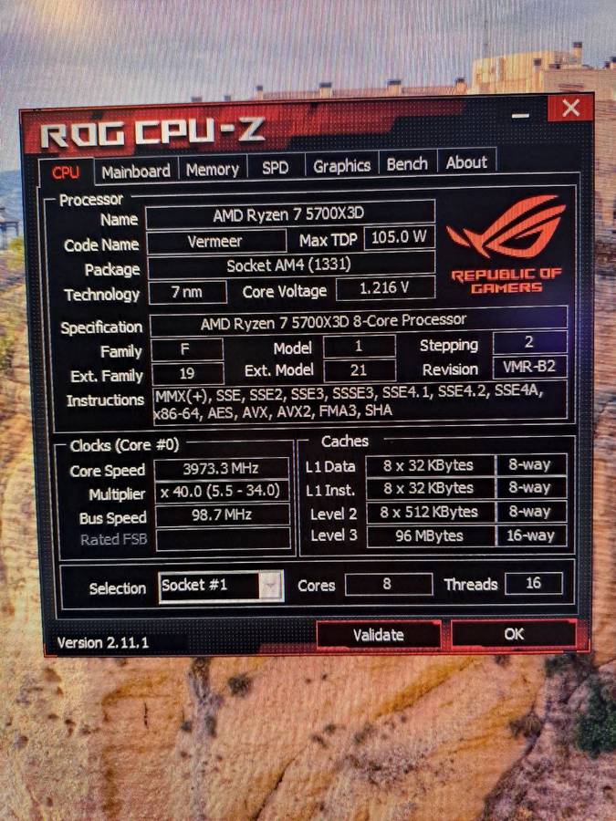 AMD Ryzen 7 5700X3D 8-Core 16-Threads 3.0GHz (4.1GHz Max Boost) Socket AM4 105W Desktop Processor