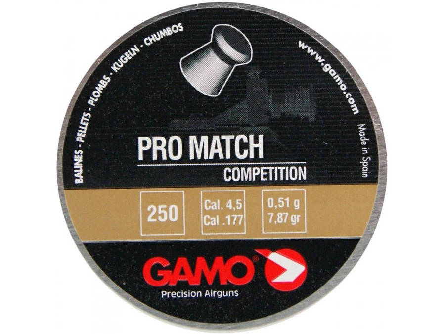 GAMO PRO-MATCH PELLETS - 4.5MM - 750 PELLETS AVAILABLE - 250 PELLETS R70