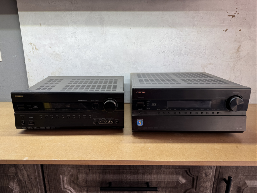 2x Onkyo AV Receivers  TX-SR707 & TX-NR808  Sold As Is for Spares/Repair