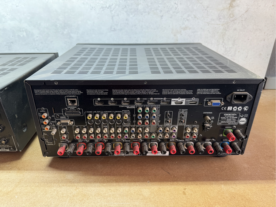 2x Onkyo AV Receivers  TX-SR707 & TX-NR808  Sold As Is for Spares/Repair