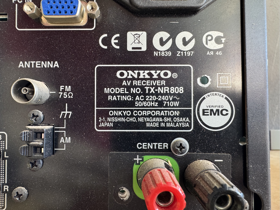 2x Onkyo AV Receivers  TX-SR707 & TX-NR808  Sold As Is for Spares/Repair