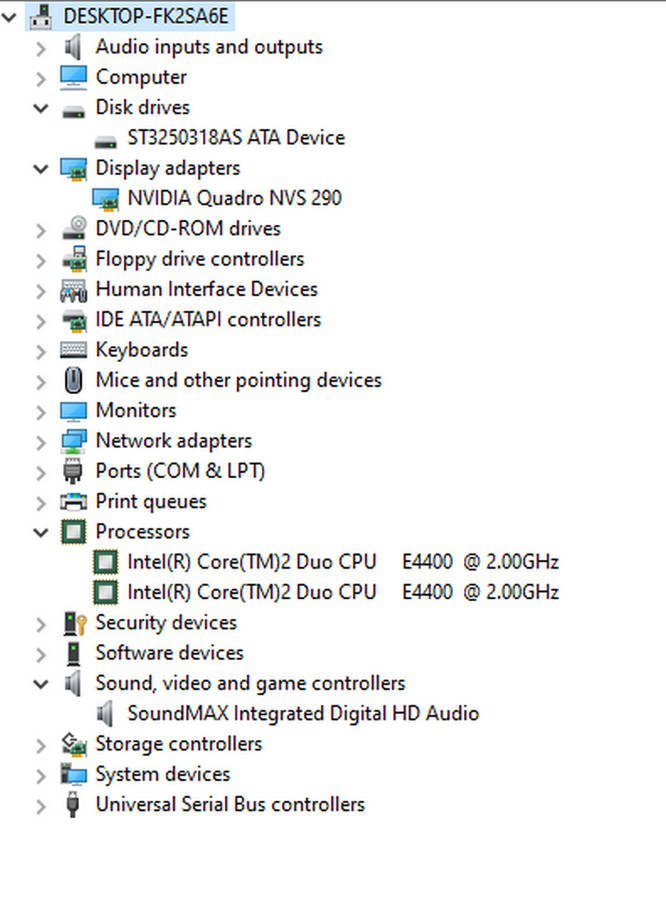 Lenovo ThinkCentre Desktop PC. Dualcore-6Gb-250Gb-Win10