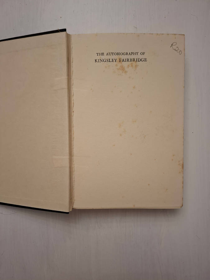 The Autobiography of Kingsley Fairbridge