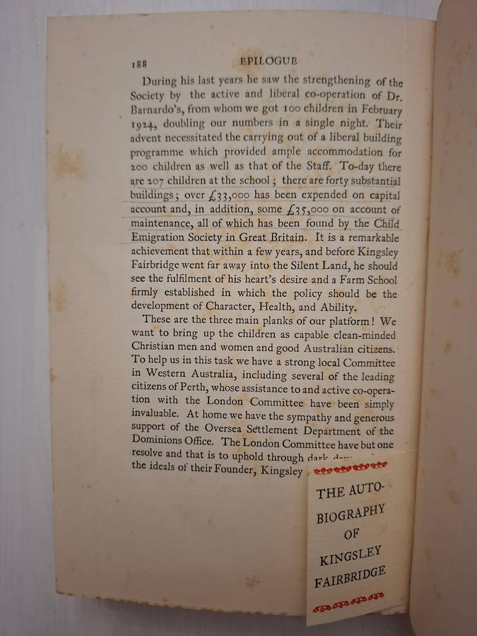 The Autobiography of Kingsley Fairbridge