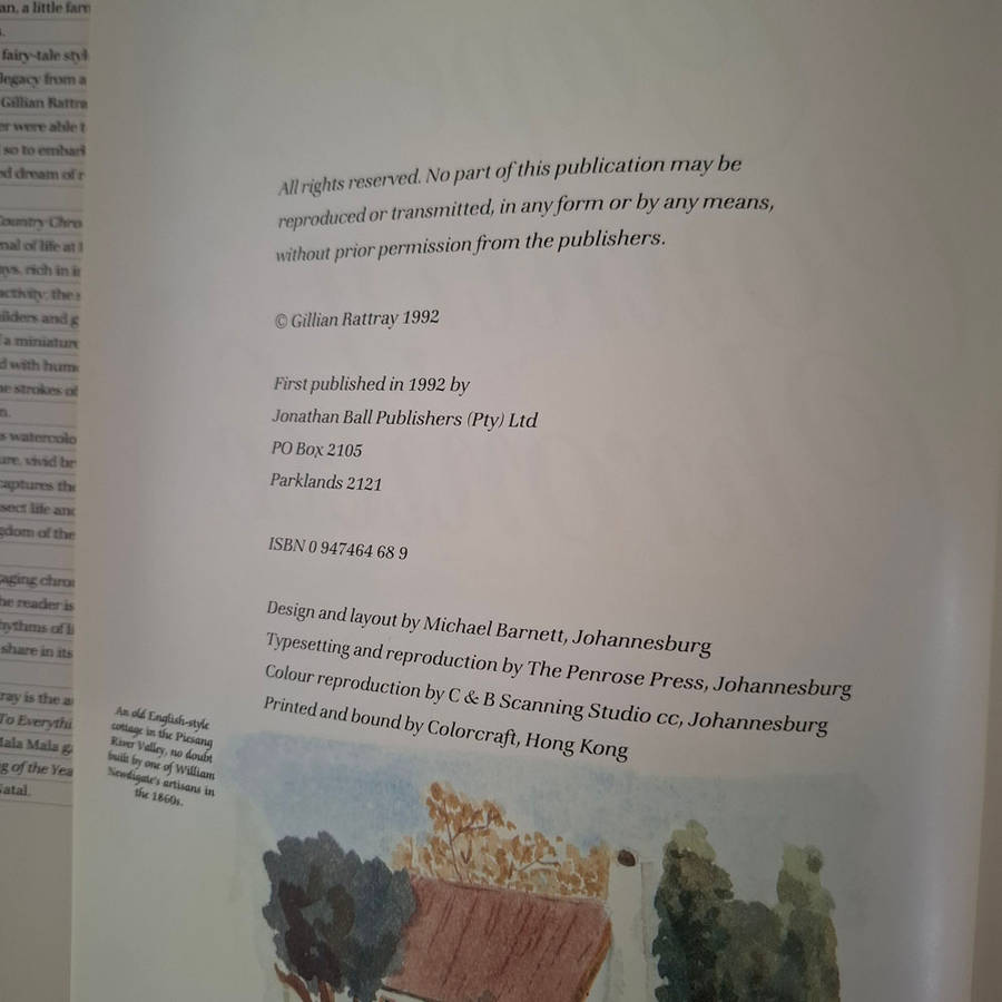 A Cape Country Chronicle  - Rattray, Gillian