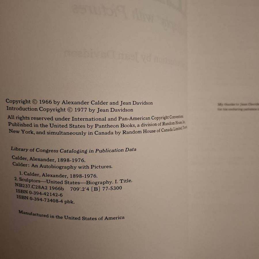 Calder, an Autobiography with Pictures