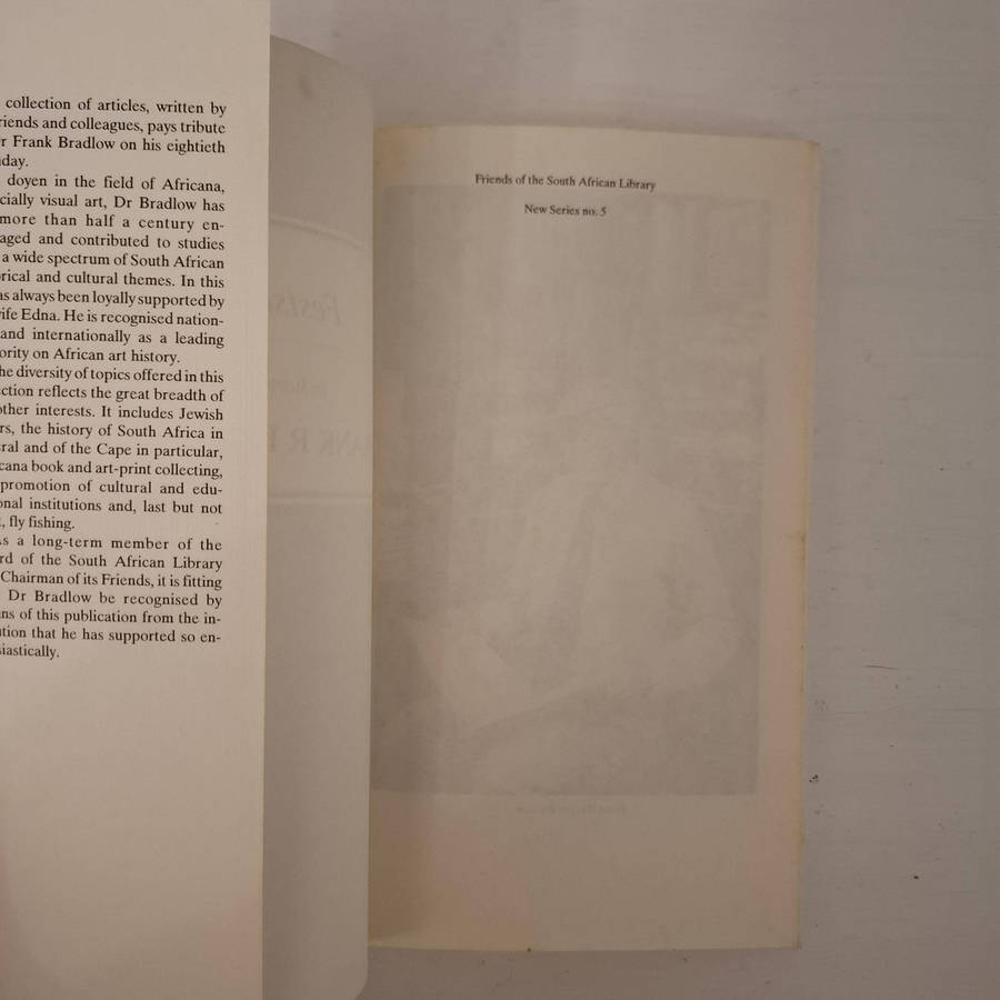 Festschrift in honour of Frank R. Bradlow (Friends of the South African Library)