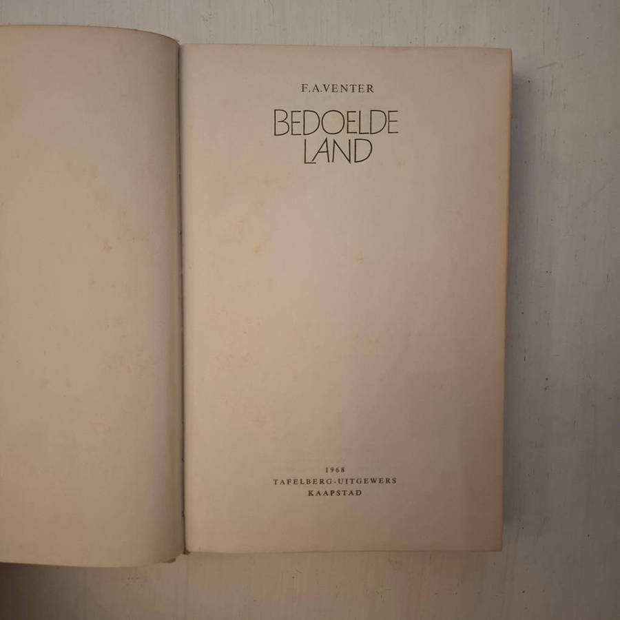 Bedoelde Land (F.A. Venter)