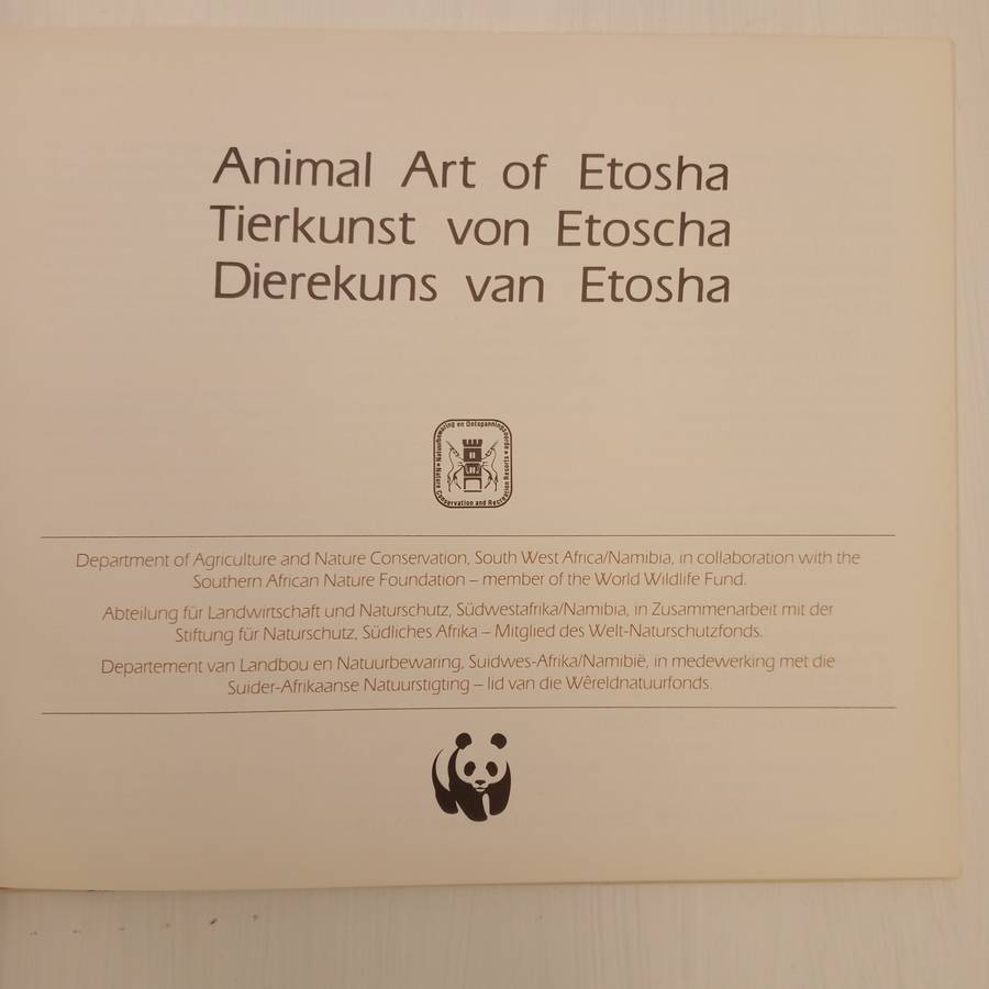 Animal Art of Etosha. Tierkunst von Etoscha. Dierekuns van Etosha