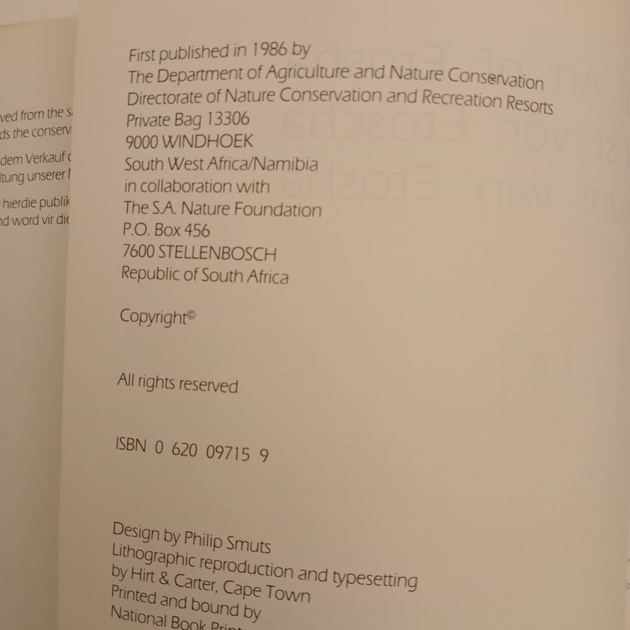 Animal Art of Etosha. Tierkunst von Etoscha. Dierekuns van Etosha