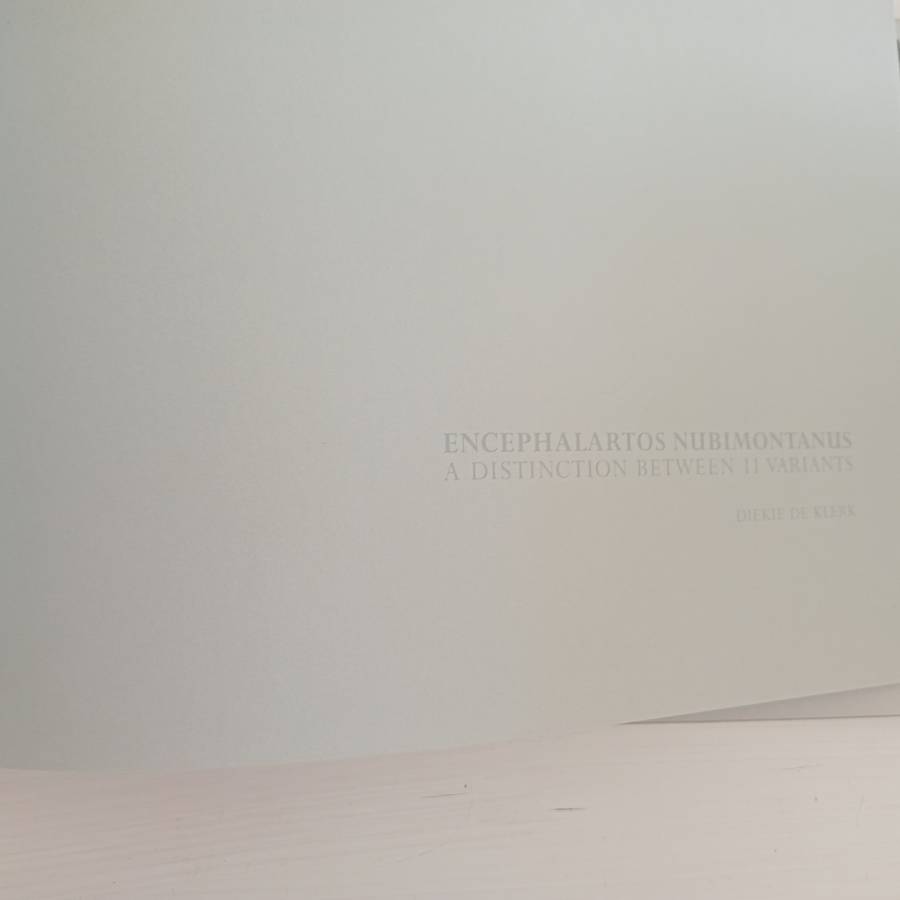 Encephalartos nubimontanus - a distinction between 11 variants - Dr. Diekie de Klerk