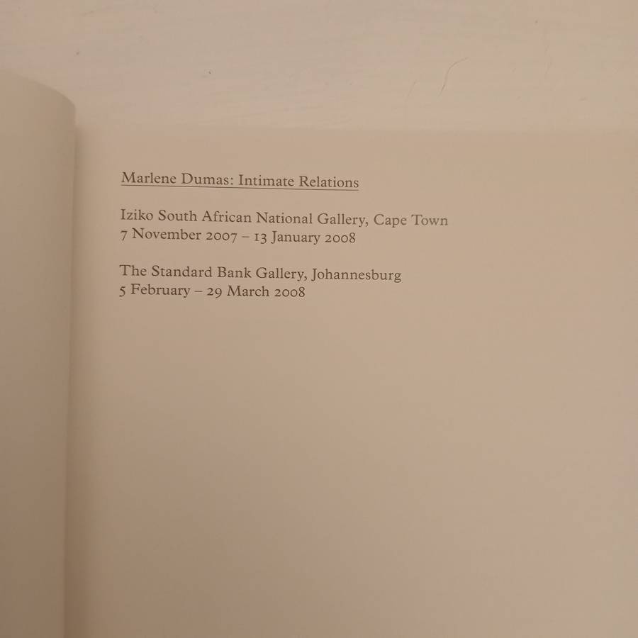 Marlene Dumas Intimate Relations