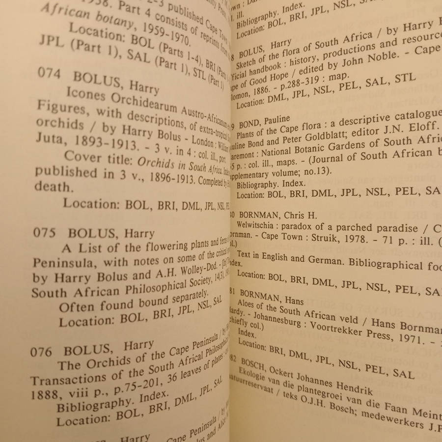 Southern African botanical literature, 1600-1988 (A. S. Kerkham)