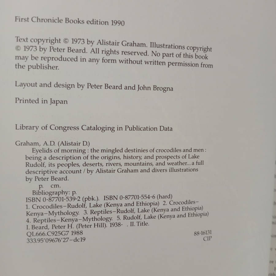 Eyelids of Morning: The Mingled Destinies of Crocodiles and Men (Alistair Graham, Peter Beard)