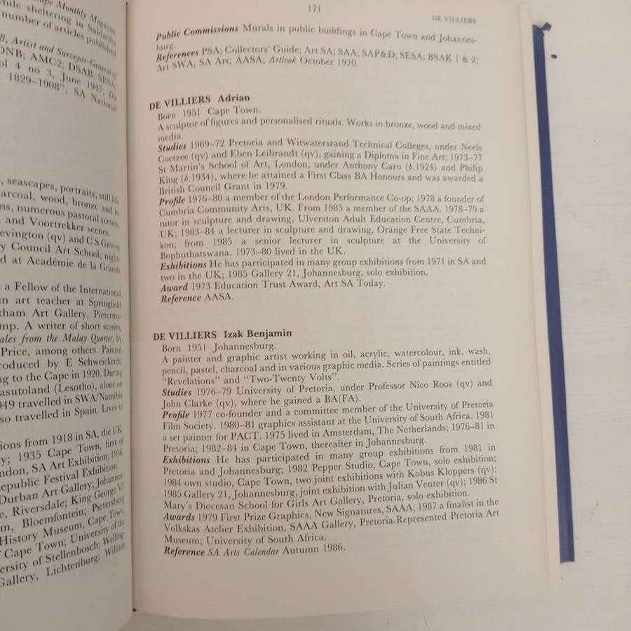 The Dictionary of South African Painters and Sculptors (Grania Ogilvie assisted by Carol Graff)
