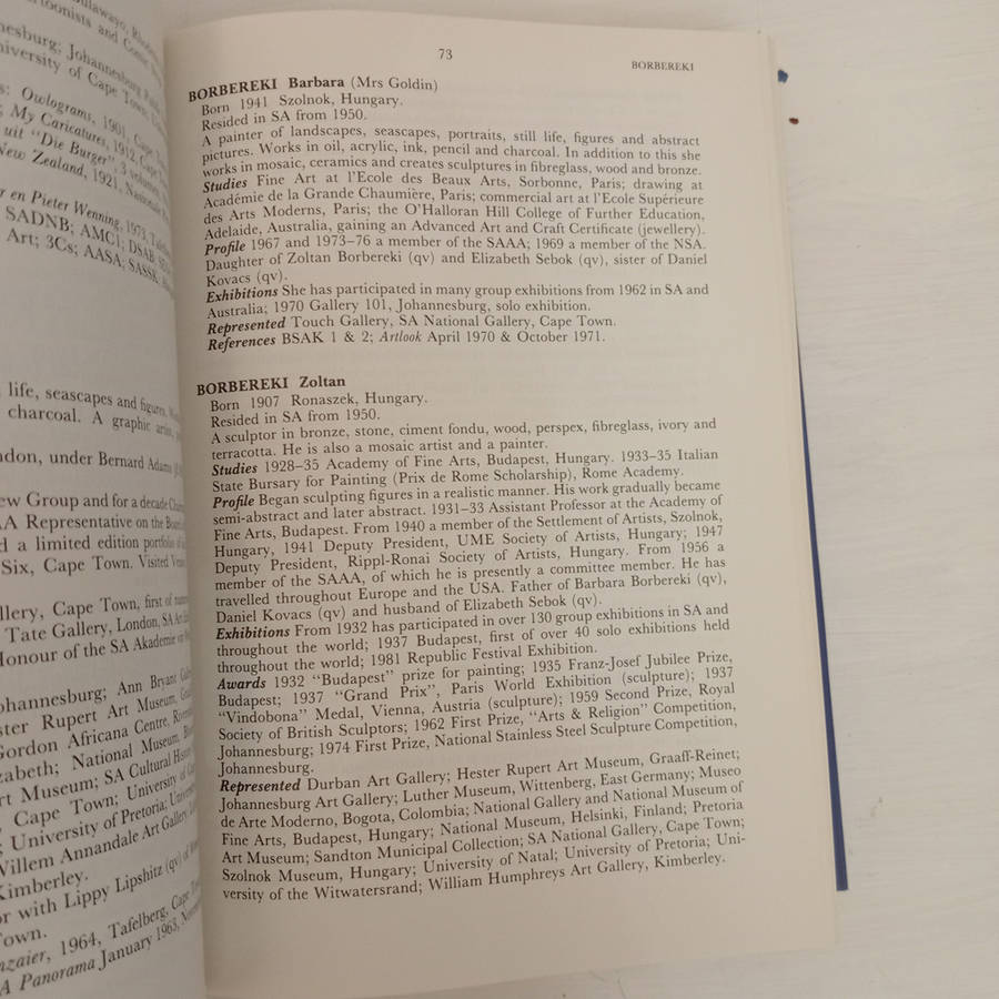 The Dictionary of South African Painters and Sculptors (Grania Ogilvie assisted by Carol Graff)