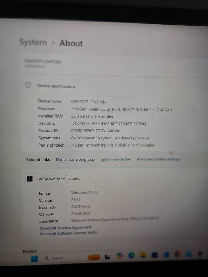 Lenovo Thinkpad E15 11TH Gen Core i5-1135G7* 32GB upgraded RAM 512GB HDD