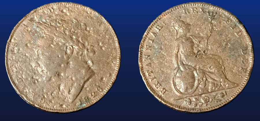 UNITED KINGDOM 1 FARTHING GEORGE 1V 1826