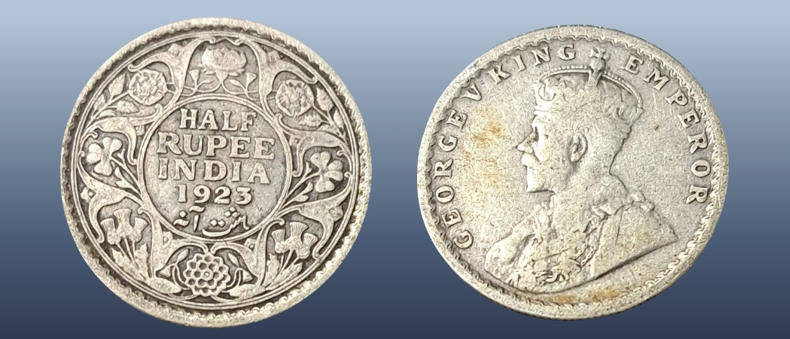 INDIA - HALF RUPEE 1923