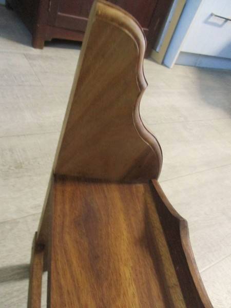 Large, solid quality wood wall mounted shelf - Imbuia?