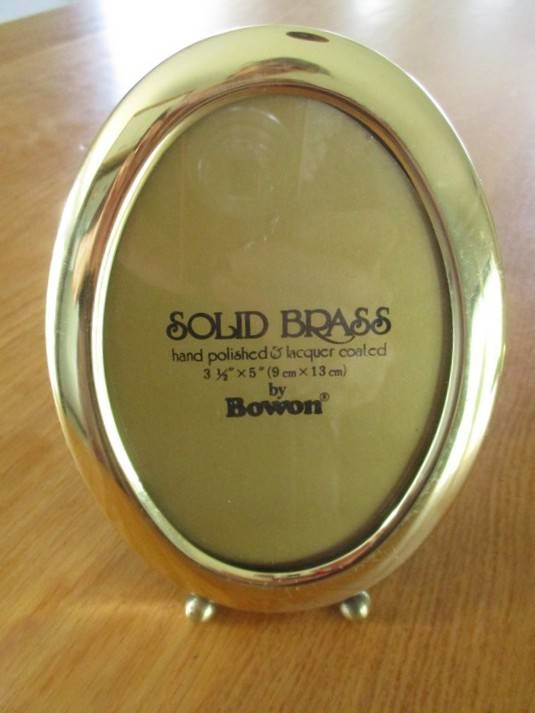 Three vintage Bowan solid brass photo frames in great unused condition
