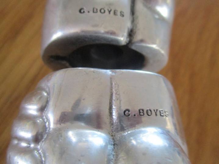 Carrol Boyes pewter male/female torso salt and pepper set