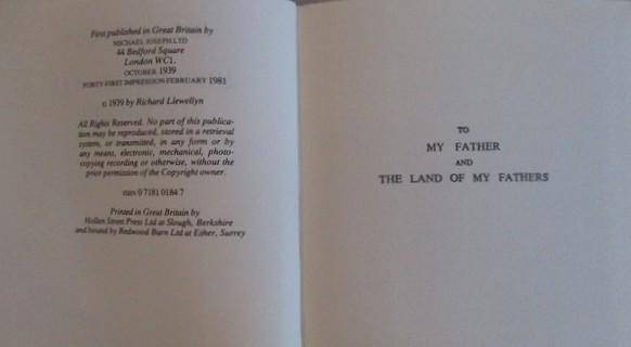 Poignant, lyrical book - How Green was my Valley by Richard Llewellyn