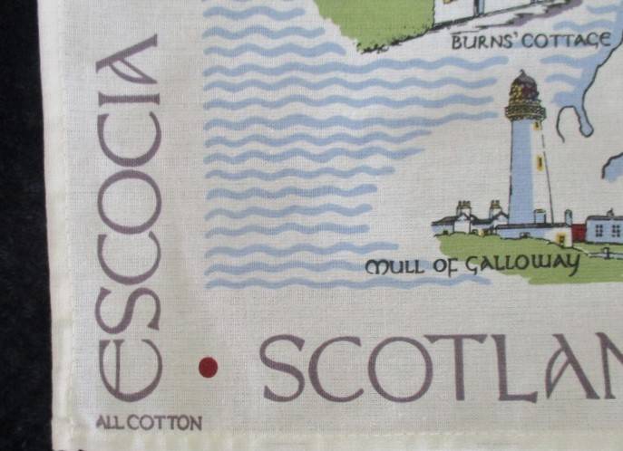 7. - Large Scottish pictorial cloth - Scotland's historical sites