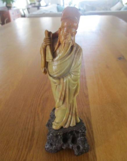 Vintage hand carved stone Chinese statue