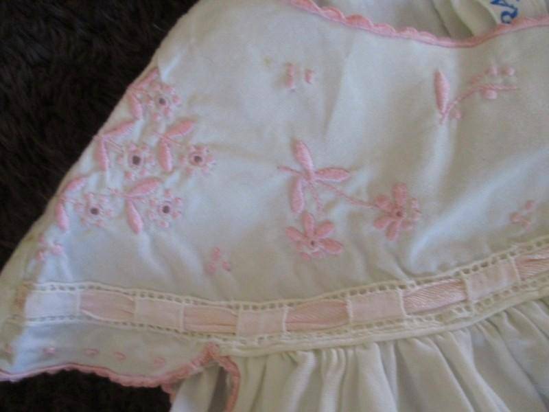Vintage Madeira hand embroidered Baby dress for baby/display/or special antique doll
