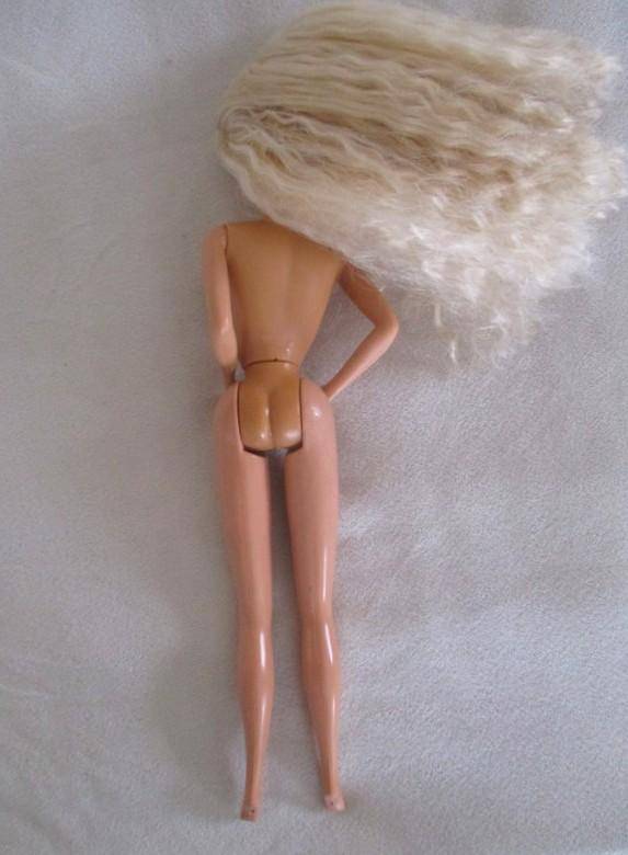 Beautiful Mattel Barbie with crimped hair in lingerie plus gown and PJ - knees bend
