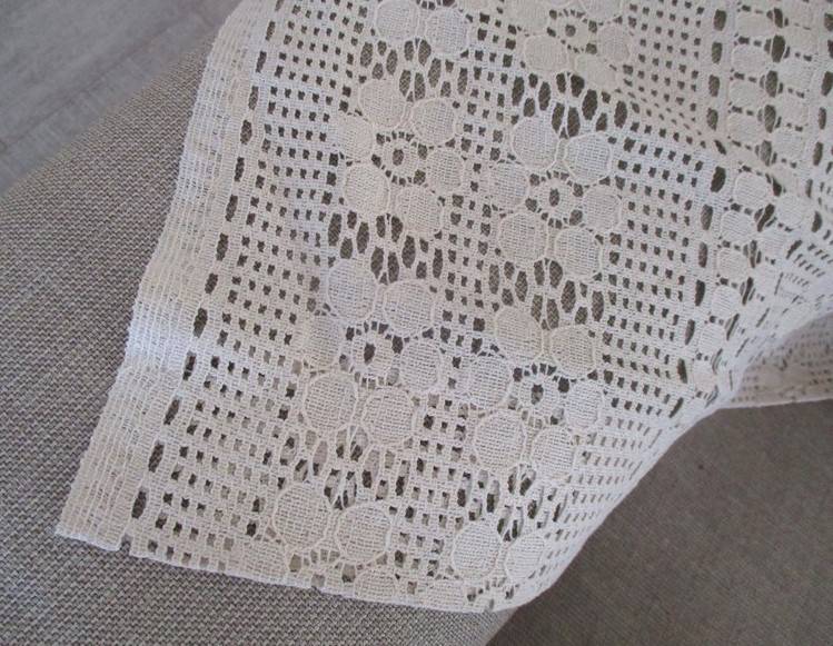 A very long, heavier than normal lace curtain - 360cm x 95cm