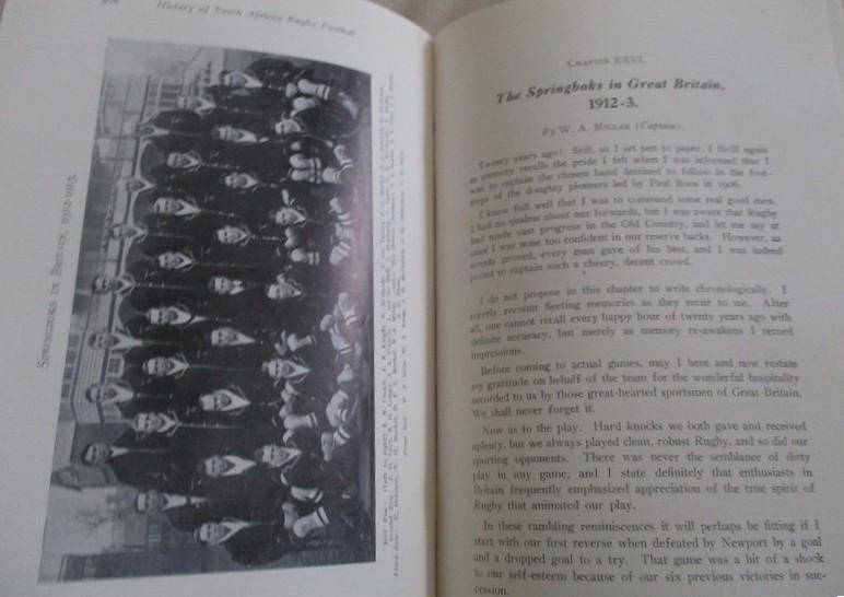 1933 edition - The History of South African Rugby Football (1875-1932) by Ivor d. Difford