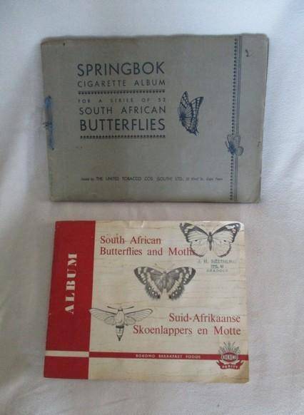 Vintage Bokomo and Springbok cards - two collectable albums on S.A. Butterflies and Moths - complete
