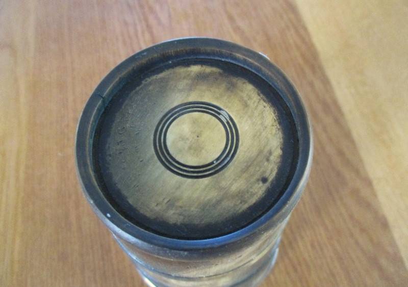 Antique horn beaker cup with silver metal rim