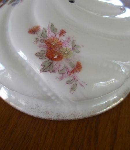 Beautiful large vintage butter/cheese dish with floral design