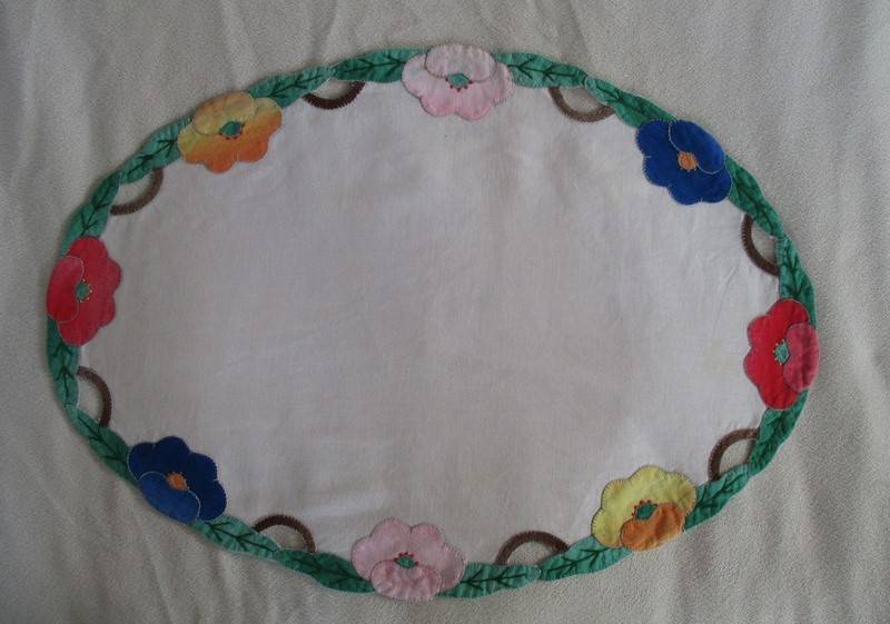 Four larger oval plus four nice-sized round hand made cloths for one price
