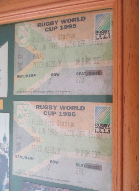 Tickets, badges, photos!! 1995 World Cup Final - Absolutely unique mementoes of the day!!