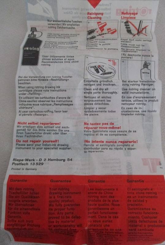 Rotring, Germany isograph/technical drawing set