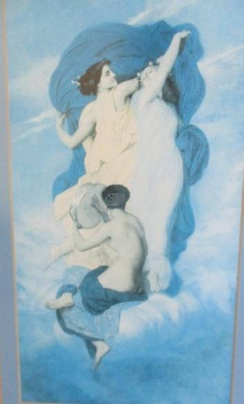 Symphony in blue - framed print of La Danse by William-Adolphe Bouguereau