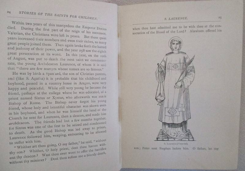 1901 - Stories of the Saints for Children by Mrs Molesworth - 124 years old
