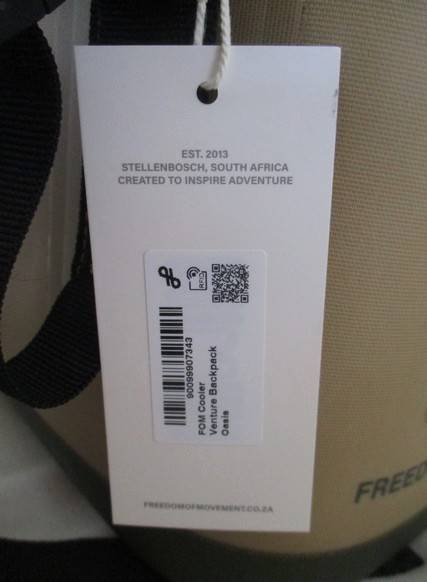 Ultimate adventure quality - FOM (Freedomofmovement) Venture Cooler Backpack - new/unused